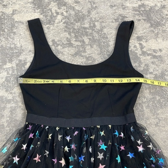 NWT Betsey Johnson Rainbow Star Metallic Tiered Tulle Mini Dress Whimsical Sz S - Picture 10 of 14